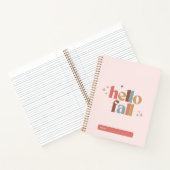 Hallo Herfst Retro Typografie Notitieboek (Binnen)