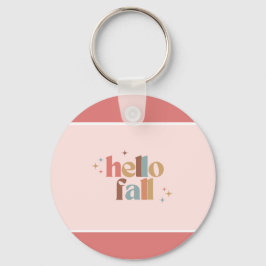 Hallo Herfst Retro Typografie Sleutelhanger