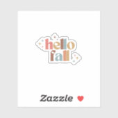 Hallo Herfst Retro Typografie Sticker (Vel)