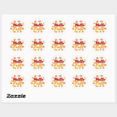 hallo Herfst Ronde Sticker (Vel)