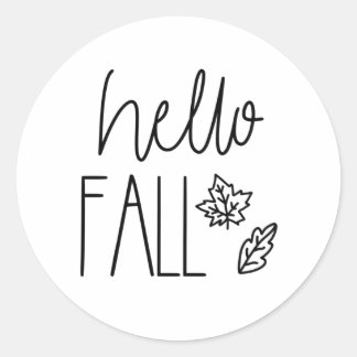 hallo Herfst Ronde Sticker