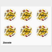 hallo Herfst Ronde Sticker (Vel)