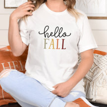 Hallo Herfst Schattige Kleurrijke Herfst Tshirt Vr