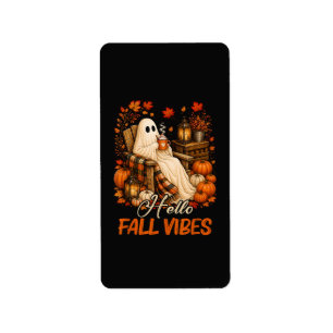 Hallo Herfst Sfeer Spook Cute Autumn Pompoen Etiket