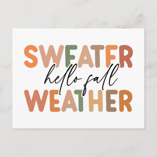 Hallo Herfst | sweaterweer Briefkaart (Voorkant)
