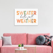 Hallo Herfst | sweaterweer Canvas Afdruk (Insitu (Woonkamer))
