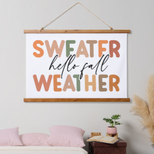 Hallo Herfst sweaterweer Hangend Wandkleed