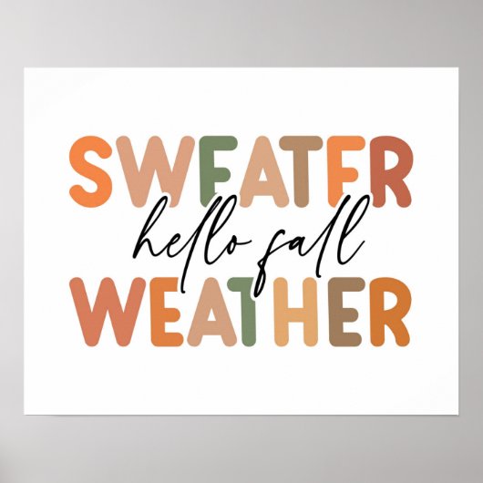 Hallo Herfst | sweaterweer Poster (Voorkant)