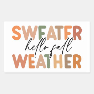 Hallo Herfst sweaterweer Rechthoekige Sticker