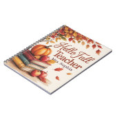 Hallo Herfst Teacher Waterverf Autumn gepersonalis Notitieboek (Linkerzijde)