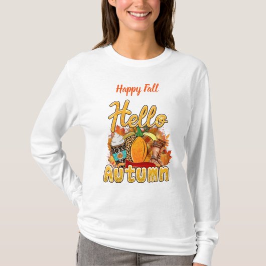 hallo herfst Tekst aanpassen T-shirt (Voorkant)