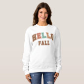 Hallo Herfst Trendy herfst Varsity Sweatshirt (Voorkant volledig)