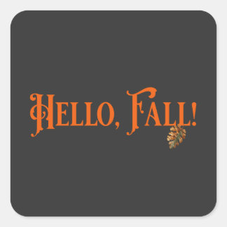Hallo, Herfst! Vierkante Sticker