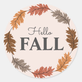 hallo Herfst Waterverf herfst Ronde Sticker