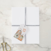 hallo Herfst Waterverf Pumpkins Cadeaulabel (Met Touw)