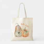 hallo Herfst Waterverf Pumpkins Tote Bag (Achterkant)