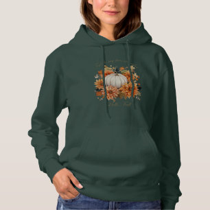 Hallo Herfst waterverf wilde bloemen herfstbladere Hoodie