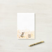 hallo Herfst Woodland Mouse Post-it® Notes (Op bureau)