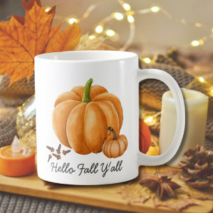Hallo Herfst Y'all Pumpkin Spice Cozy Autumn Koffiemok