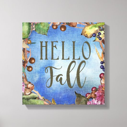 hallo Herfst | Zuren, lederen, leder Canvas Afdruk (Voorkant)