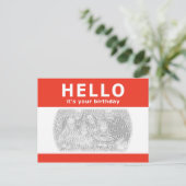hallo, het is jouw verjaardag! briefkaart (Staand voorkant)