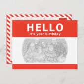 hallo, het is jouw verjaardag! briefkaart (Voorkant / Achterkant)