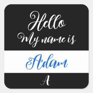 Hallo Hi "Mijn naam is"-Sticker instellen Vierkante Sticker