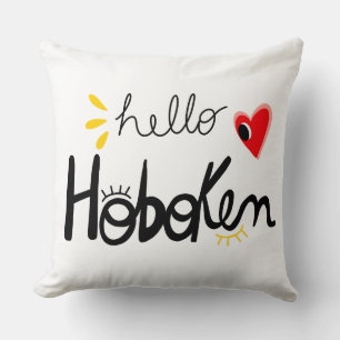 Hallo Hoboken New Jersey Leuk Worp Kussen