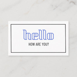 Hallo Hoe bent u gratis 24/7 Crisis Tekstlijn Contactkaartje