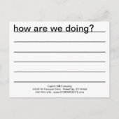 hallo, hoe gaat het? briefkaart (Voorkant)