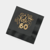Hallo Hola 60 60 Zestig 60ste Verjaardag Folie Servetten (Links)