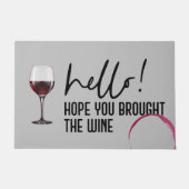 Hallo Hoop dat je wijn Schattige plezier heeft geb Deurmat (Voorkant)