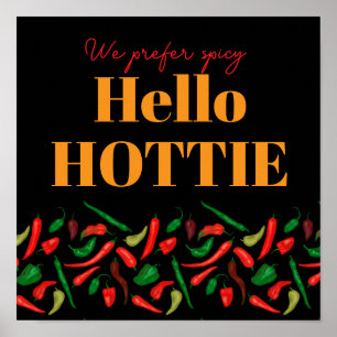 Hallo HOTTIE SCHERPE PEPERS keuken Muurkunst Poster
