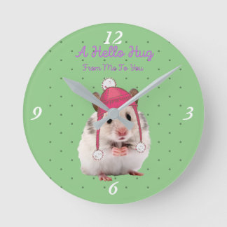 hallo Hug Hamster Ronde Klok