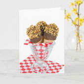 Hallo ijsdrumsticks in glas kaart (Gele Bloem)