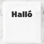 Hallo IJslandse Halló Ovale Sticker (Tas)