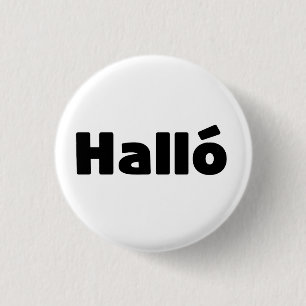Hallo IJslandse Halló Ronde Button 3,2 Cm