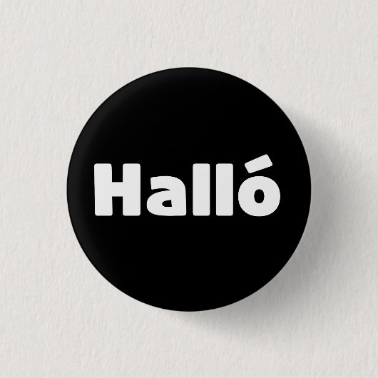 Hallo IJslandse Halló Ronde Button 3,2 Cm (Voorkant)
