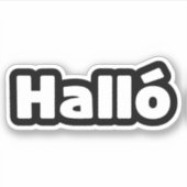 Hallo IJslandse Halló Sticker (Voorkant)