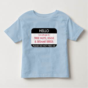 hallo ik ben allergisch voor Gepersonaliseerd voed Kinder Shirts