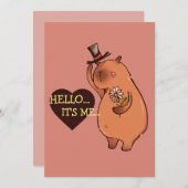 hallo Ik ben Capybara Kaart (Voorkant / Achterkant)