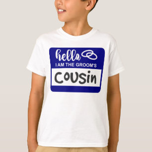 Hallo ik ben de Bruidegom's Neef Bruiloft Naambord T-shirt