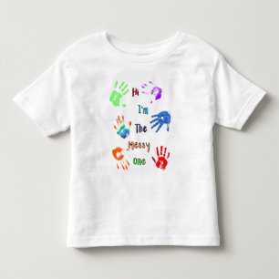 Hallo, ik ben de Messy One - Verfhandafdrukken Kinder Shirts