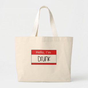 hallo, ik ben drink grote tote bag
