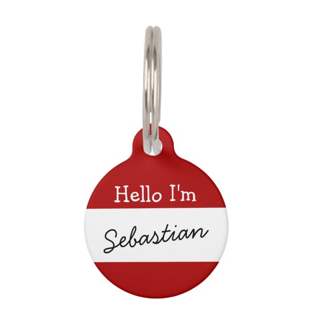 Hallo ik ben eigen ID Markering Huisdierpenning (Voorkant)