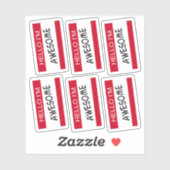 Hallo Ik ben Geweldige Set van 6 Sticker (Vel)
