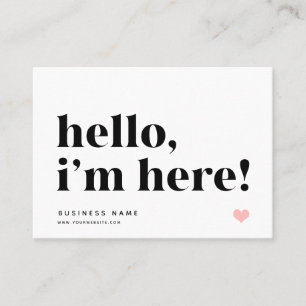 Hallo Ik ben hier   Branding Bedankt Invoegen Wit Visitekaartje
