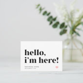 Hallo Ik ben hier | Branding Bedankt Invoegen Wit Visitekaartje (Staand voorkant)