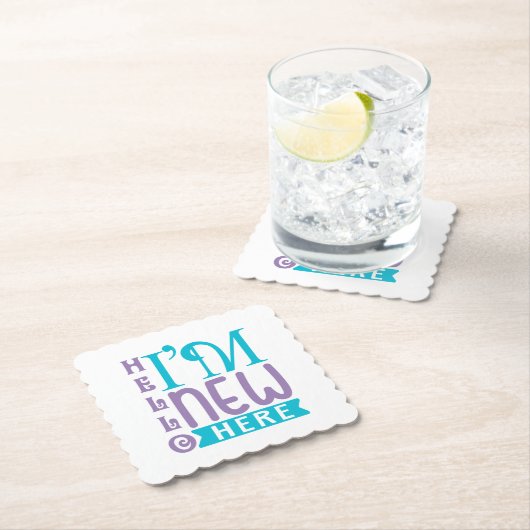 hallo ik ben hier nieuw kartonnen onderzetters (Insitu)