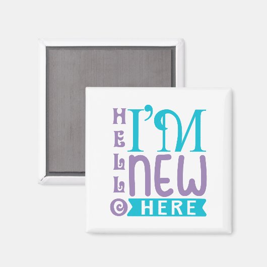 hallo ik ben hier nieuw magneet (Voorkant / Achterkant)